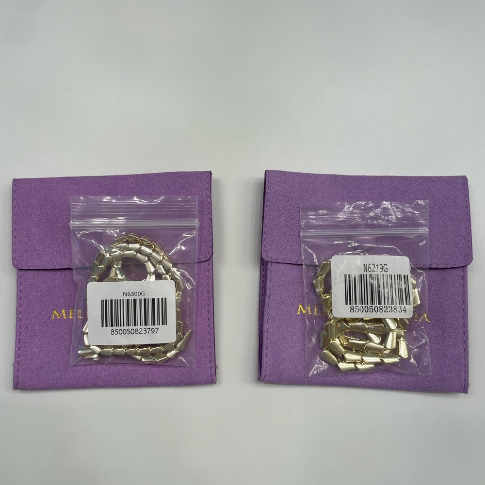 NWT Melinda Maria Gold Serpent Lariat/Collar Combo - Picture 7 of 8